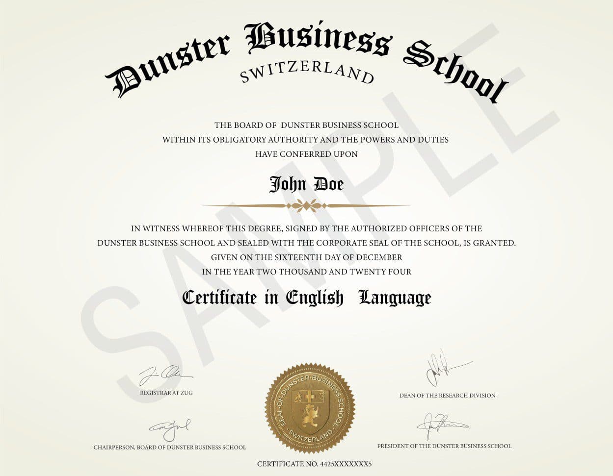 Dunster Business School DBA degree